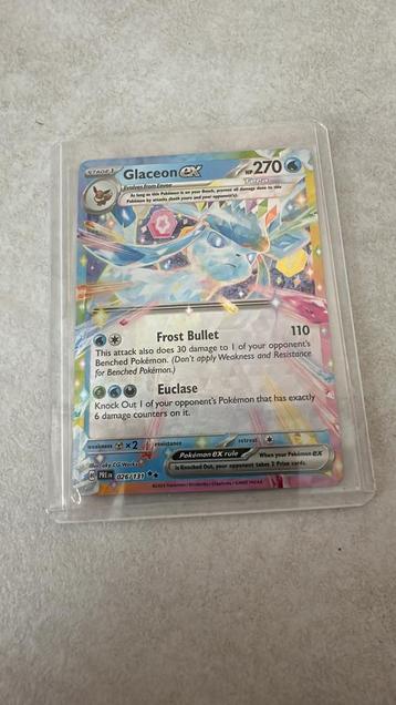 Glaceon ex – Full Art Tera Rare (026/131) in topstaat beschikbaar voor biedingen