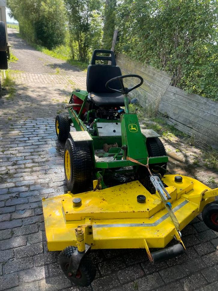 John Deere Zitmaaier - Project, Tuin en Terras, Grasmaaiers, Gebruikt, Benzine-grasmaaier, 50 cm of meer, Cirkelmaaier, Elektrische starter
