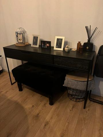 Side table nieuw zwart hout metalen poot  beschikbaar voor biedingen