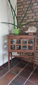 Vintage Eiken Theekastje – Authentiek en Sfeervol, Ophalen, Gebruikt, Vintage, 50 tot 100 cm
