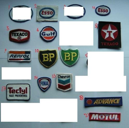 olie & benzine opnaai emblemen patch badge mouw embleem NOS, Verzamelen, Automerken, Motoren en Formule 1, Auto's, Ophalen of Verzenden