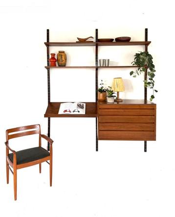 Vintage modulair ‘CADO’ wandsysteem, Poul Cadovius ‘60 beschikbaar voor biedingen