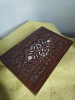 14258) mooi bewerkt houten kaart kistje  165x110x35 mm, Ophalen of Verzenden
