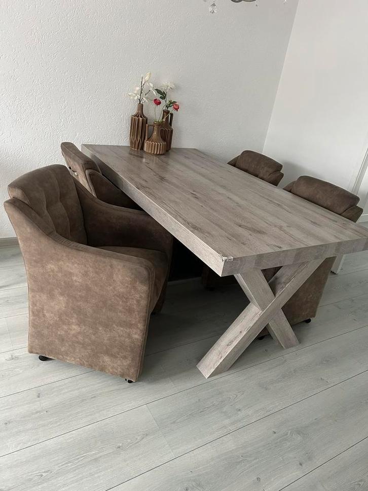 Nette mooie eethoek en salon tafel, Huis en Inrichting, Tafels | Eettafels, Zo goed als nieuw, 50 tot 100 cm, 100 tot 150 cm, Rechthoekig
