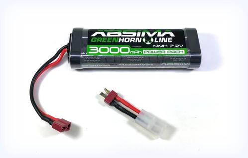Greenhorn Vol.2 NiMH 7.2V 3000 (T-Plug plus Tamiya Adapter), Hobby en Vrije tijd, Modelbouw | Radiografisch | Auto's, Nieuw, Onderdeel