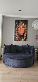 Goossens velvet antracietgrijs Loveseat bankje fauteuil, Huis en Inrichting, Banken | Sofa's en Chaises Longues, 100 tot 125 cm