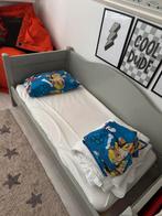 Peuterbed 70x140/150 cm Ikea, grijsgroen, Gebruikt, 70 tot 85 cm, Lattenbodem, 140 tot 160 cm