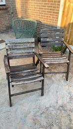 Houten klapstoelen, Tuin en Terras, Ophalen, Gebruikt, Hout