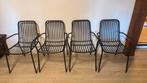 4 tuinstoelen, Ophalen, Gebruikt, Metaal