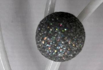 Zilverkleurige glitter oorbellen nieuw beschikbaar voor biedingen