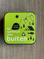 50 Spelletjes voor Buiten - Reisspel in blik, Een of twee spelers, Ophalen of Verzenden, Zo goed als nieuw