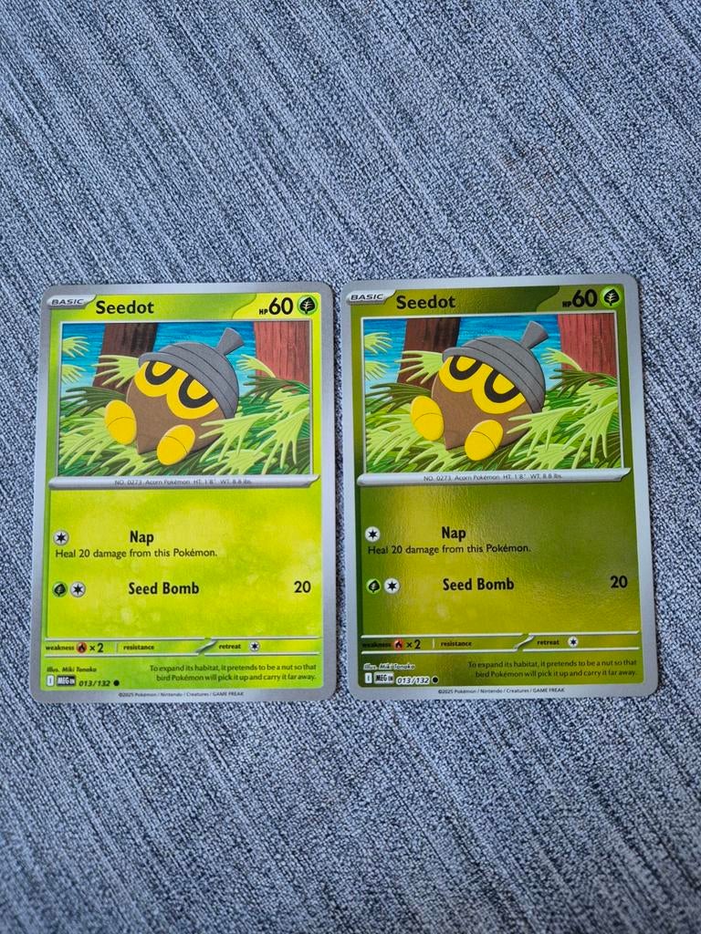 Pokemon kaarten MEG Seedot 013/132 Basic/Revers., Ophalen of Verzenden, Zo goed als nieuw