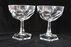Vintage Franse champagne coupes set van 2, Antiek en Kunst, Antiek | Glas en Kristal, Ophalen of Verzenden