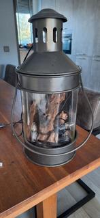 Lantaarn 45 cm hoog, met verlichting vlam effect., Diversen, Ophalen
