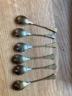 Zes vintage lepeltjes met keurmerk, Antiek en Kunst, Antiek | Bestek, Ophalen of Verzenden