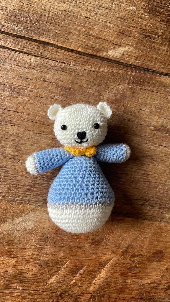 Gehaakte knuffel rammelbeer, Ophalen of Verzenden, Nieuw, Kraamcadeau