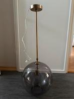 Gouden hang lamp finn karwei met zwart glas, Huis en Inrichting, Lampen | Hanglampen, Ophalen, Zo goed als nieuw, Glas, Minder dan 50 cm