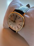 14K geelgouden Zwitsers Indus herenhorloge, circa 1950, Overige merken, Leer, Ophalen of Verzenden, Zo goed als nieuw