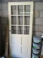 Woonkamer deur met glas, Doe-het-zelf en Verbouw, Deuren en Horren, Ophalen, 80 tot 100 cm, Binnendeur, 200 tot 215 cm