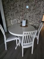 IKEA Uitschuifbare Eettafel + 4 Stoelen, Huis en Inrichting, Tafels | Eettafels, Ophalen of Verzenden