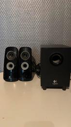 Logitech Computerspeakers, Ophalen of Verzenden, Gebruikt, Minder dan 60 watt, Front, Rear of Stereo speakers