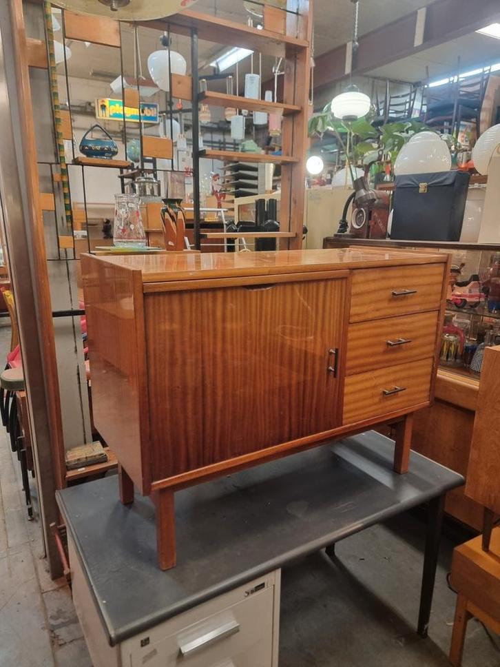 Vintage dressoir jaren 60 met lades, Huis en Inrichting, Kasten | Dressoirs, Gebruikt, 25 tot 50 cm, Ophalen