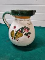 Kruik vaas beschilderd met bloemen vintage, Ophalen of Verzenden