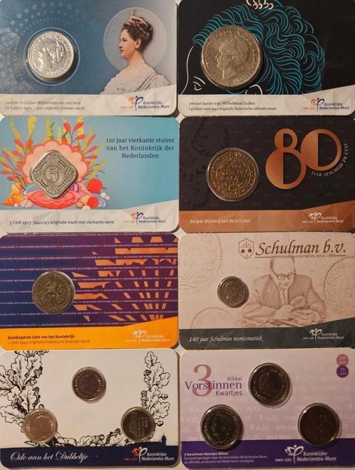 7 Verschillende Coincards, Postzegels en Munten, Munten | Nederland, Euro's, Koningin Wilhelmina, Verzenden