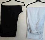 NIEUW  54/56 set 2 x linnen broek 1 zwart +1wit samen 15euro, Verzenden, Nieuw, Zwart, Broek of Spijkerbroek