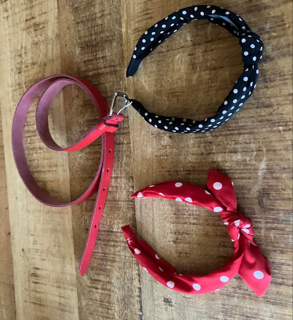 Polkadot Jurk - Maat 44, Wijde Rok & Accessoires, Kleding | Dames, Jurken, Ophalen of Verzenden, Zo goed als nieuw, Zwart, Onder de knie