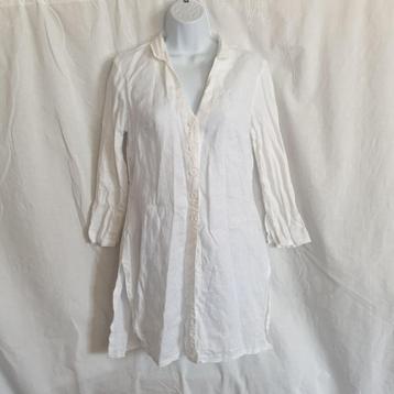 Mooie witte 100% linnen blouse. Mt S. Merk Blu Sand Italy beschikbaar voor biedingen