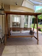 Hardhouten schommel met kussens, Tuin en Terras, Ophalen, Gebruikt, Hout