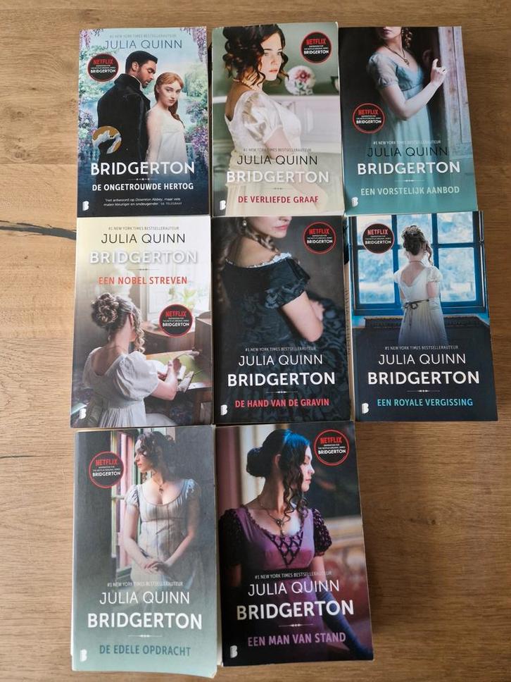 Bridgerton Boeken Collectie - Julia Quinn, Boeken, Romans, Zo goed als nieuw, Nederland, Ophalen of Verzenden