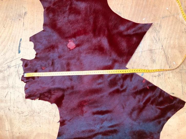 Leren lappen, rundervacht, Hobby en Vrije tijd, Stoffen en Lappen, Zo goed als nieuw, Leer of Kunstleer, 30 tot 120 cm, 30 tot 200 cm