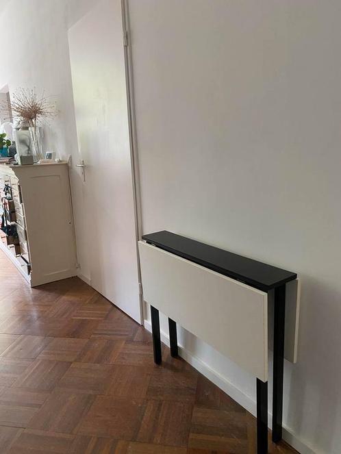 IKEA Lakafors Klaptafel Zwart/Wit vintage, Huis en Inrichting, Tafels | Eettafels, Zo goed als nieuw, 50 tot 100 cm, tot twee personen