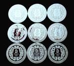 Beleggingsmunten/verzameling. 999 Zilver. Gewicht 281.8 gram, Ophalen of Verzenden, Zilver