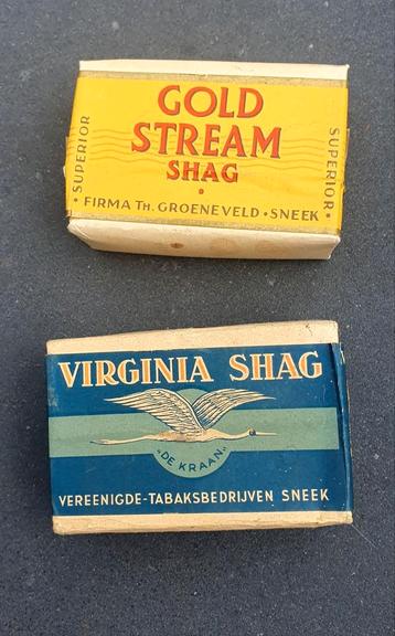 SNEEK /  2 OUDE PAKJES SHAG  voor verzamelaar  beschikbaar voor biedingen