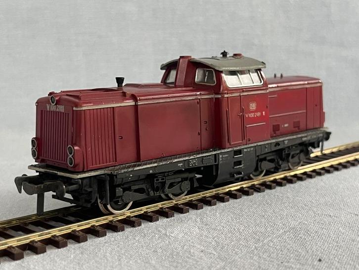 Fleischmann 1382 DB Diesellok V100 2181, Hobby en Vrije tijd, Modeltreinen | H0, Gebruikt, Locomotief, Gelijkstroom, Fleischmann