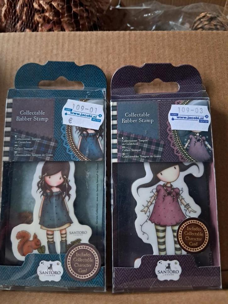 Santoro Gorjuss Stempels - Collectible Rubber Stamps, Hobby en Vrije tijd, Stempelen, Zo goed als nieuw, Houten stempel, Ophalen of Verzenden