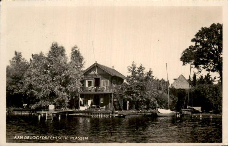Loosdrecht - Aan de Loosdrechtse Plassen, Verzamelen, Ansichtkaarten | Nederland, Gelopen, Noord-Holland, 1920 tot 1940, Ophalen of Verzenden