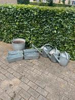 Partij zinken Bloembakken Gieters, Ophalen, Gebruikt, Minder dan 30 cm, Minder dan 60 cm