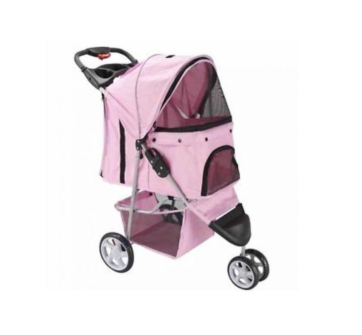 Hondenbuggy Kattenbuggy Honden & Katten Buggy Roze 3 Wielen, Dieren en Toebehoren, Honden-accessoires, Nieuw, Ophalen of Verzenden