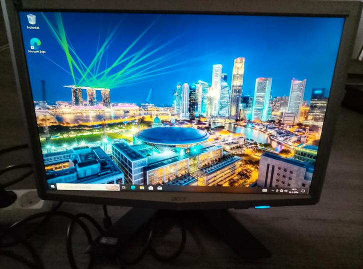 Acer X193W Monitor, Computers en Software, Monitoren, Zo goed als nieuw, 60 Hz of minder, VGA, Ingebouwde speakers, Hoofdtelefoonaansluiting