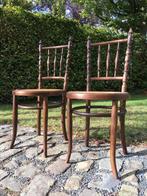 2 originele Fischel bentwood bistro stoelen!, Huis en Inrichting, Stoelen, Ophalen, Riet of Rotan, Gebruikt, Twee