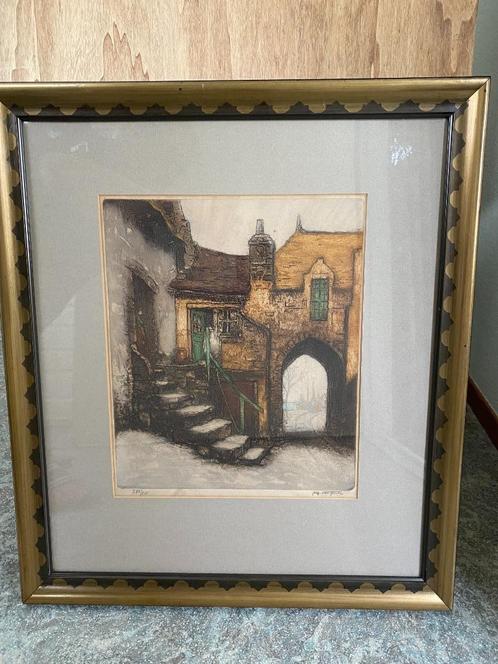 Ets   .  Alfred   van   Neste  .   1874 - 1969, Antiek en Kunst, Kunst | Etsen en Gravures, Ophalen of Verzenden
