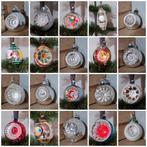 Oude antiek vintage kerstballen deukballen krater, Diversen, Kerst, N, Ophalen of Verzenden, N, N
