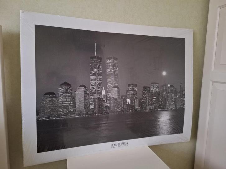 Poster Twin Towers New York 60 x 80 cm, Huis en Inrichting, Woonaccessoires | Wanddecoraties, Nieuw, Ophalen of Verzenden