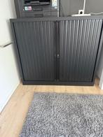 Zwarte metalen archiefkast met roldeuren, Ophalen, 100 tot 150 cm, 100 tot 150 cm, Zo goed als nieuw