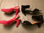 2 PAAR DAMESSCHOENEN MAAT 6 1/2 EN 40 SUEDE TASJE, Ophalen of Verzenden, Zo goed als nieuw, Overige typen