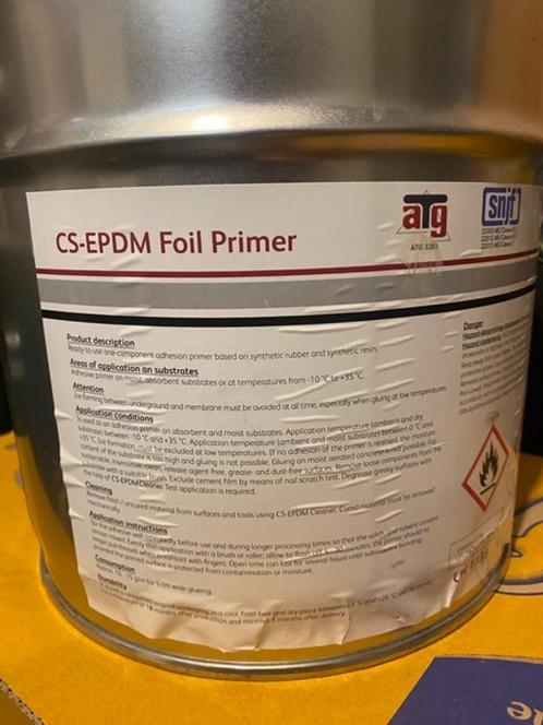 EPDM Primer 5 Liter, Doe-het-zelf en Verbouw, Dakpannen en Dakbedekking, Nieuw, Overige typen, Overige materialen, Zwart, 10 tot 15 m²